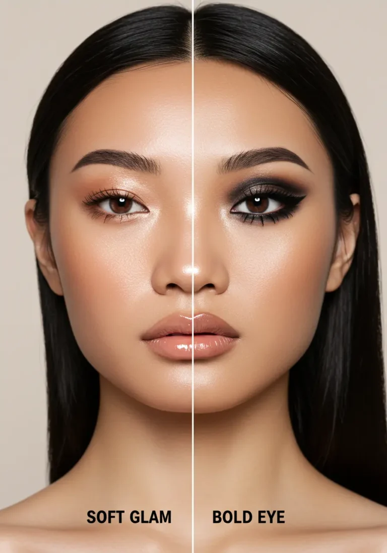 Soft Glam vs Bold Eye Makeup Side-by-Side Comparison