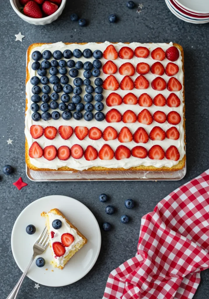 Berry Flag Cake