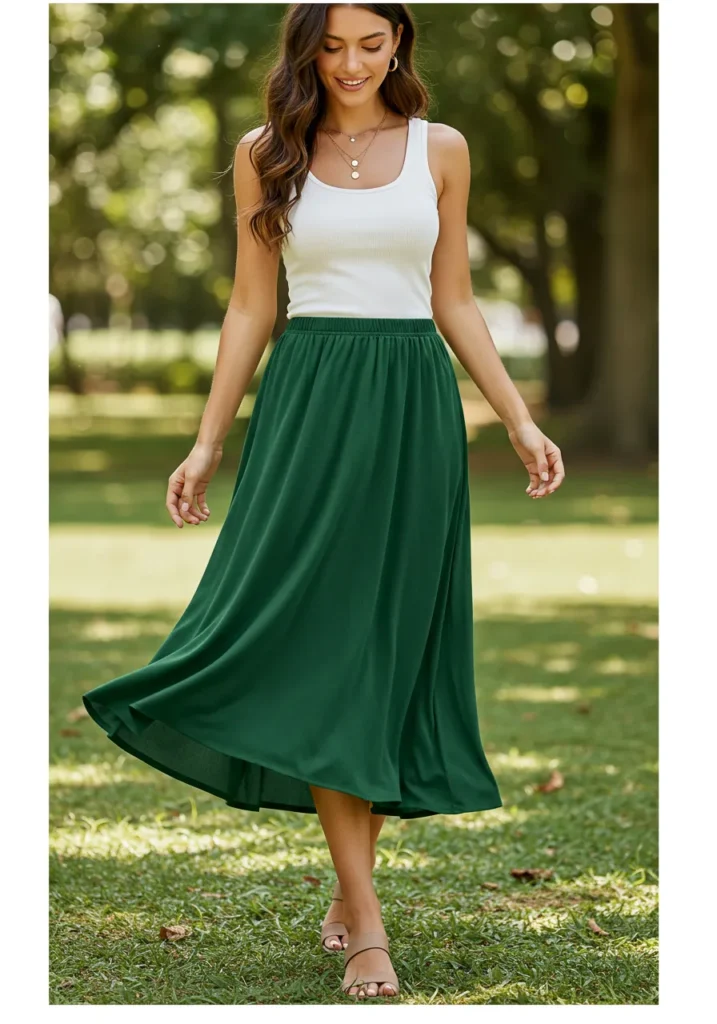 Flowy Midi Skirt & Tank